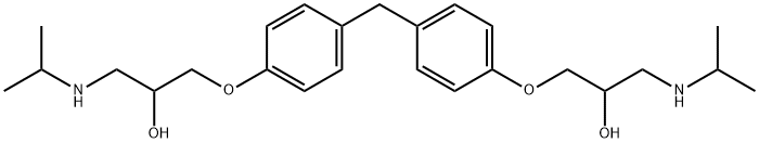 2-Propanol, 1,1'-[methylenebis(4,1-phenyleneoxy)]bis[3-[(1-methylethyl)amino]- Struktur