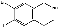 Isoquinoline, 7-bromo-6-fluoro-1,2,3,4-tetrahydro- Struktur