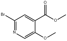 4-Pyridinecarboxylic acid, 2-bromo-5-methoxy-, methyl ester Struktur