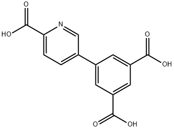 1,3-Benzenedicarboxylic acid, 5-(6-carboxy-3-pyridinyl)- Struktur