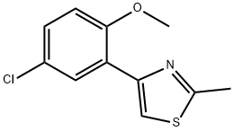 JR-13986, 4-(5-Chloro-2-methoxyphenyl)-2-methylthiazole, 95% Struktur