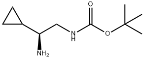 Carbamic acid, N-[(2S)-2-amino-2-cyclopropylethyl]-, 1,1-dimethylethyl ester Struktur