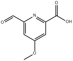 2-Pyridinecarboxylic acid, 6-formyl-4-methoxy- Struktur