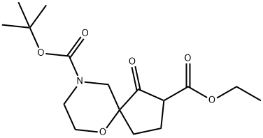 1-Oxo-6-Oxa-9-Aza-Spiro[4.5]Decane-2,9-Dicarboxylic Acid 9-Tert-Butyl Ester 2-Ethyl Ester(WX100793) Struktur