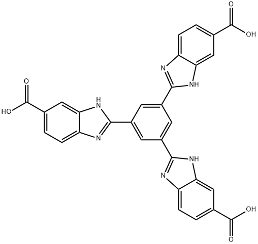 1H-Benzimidazole-6-carboxylic acid, 2,2',2''-(1,3,5-benzenetriyl)tris- Struktur