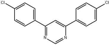 Pyrimidine, 4,6-bis(4-chlorophenyl)- Struktur