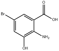 Benzoic acid, 2-amino-5-bromo-3-hydroxy- Struktur