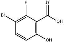 Benzoic acid, 3-bromo-2-fluoro-6-hydroxy- Struktur