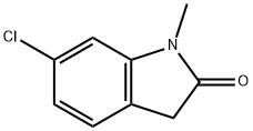 2H-Indol-2-one, 6-chloro-1,3-dihydro-1-methyl- Struktur