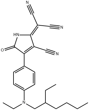 3-[4-(N-Ethyl-N-ethylhexylamino)phenyl]-4-cyano-5-dicyanomethylidene-2-oxo-2,5- dihydropyrrole Struktur