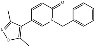 2(1H)-Pyridinone, 5-(3,5-dimethyl-4-isoxazolyl)-1-(phenylmethyl)- Struktur