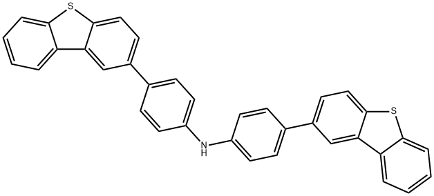 Bis(4-(2-dibenzothiophene)phenyl) amine Struktur