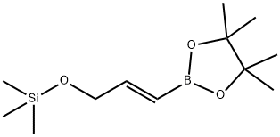 1,3,2-Dioxaborolane, 4,4,5,5-tetramethyl-2-[(1E)-3-[(trimethylsilyl)oxy]-1-propen-1-yl]- Struktur