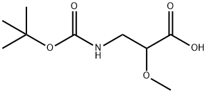 3-{[(tert-butoxy)carbonyl]amino}-2-methoxypropanoic Acid Struktur