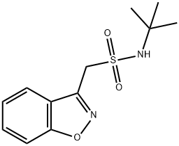 1,2-Benzisoxazole-3-methanesulfonamide, N-(1,1-dimethylethyl)- Struktur