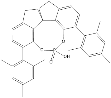 (11aR)-3,7-Bis(2,4,6-trimethylphenyl)-10,11,12,13-tetrahydro-5-hydroxy-5-oxide-diindeno[7,1-de:1',7'-fg][1,3,2]dioxaphosphocin Struktur