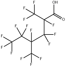 Hexanoic acid, 2,3,3,4,5,5,6,6,6-nonafluoro-2,4-bis(trifluoromethyl)- Struktur