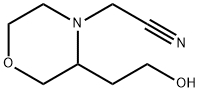 4-Morpholineacetonitrile, 3-(2-hydroxyethyl)- Struktur