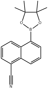 1-Naphthalenecarbonitrile, 5-(4,4,5,5-tetramethyl-1,3,2-dioxaborolan-2-yl)- Struktur