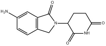 3-(6-Amino-1-oxo-isoindolin-2-yl)piperidine-2,6-dione Struktur