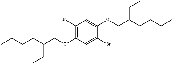 Benzene, 1,4-dibromo-2,5-bis[(2-ethylhexyl)oxy]- Struktur