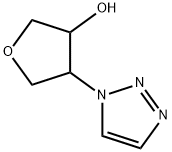 3-Furanol, tetrahydro-4-(1H-1,2,3-triazol-1-yl)- Struktur