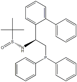 2-Propanesulfinamide, N-[(1S)-1-[1,1'-biphenyl]-2-yl-2-(diphenylphosphino)ethyl]-2-methyl-, [S(R)]- Struktur