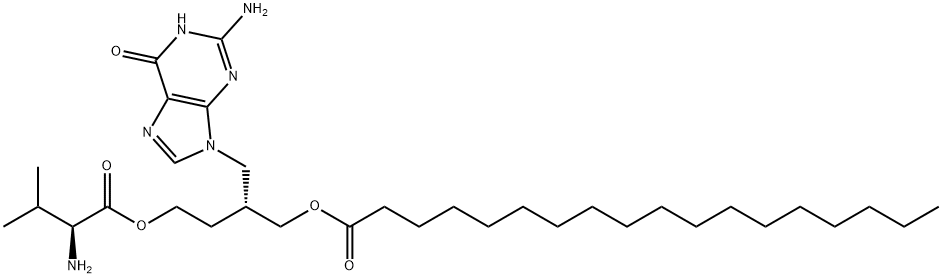 ValoMaciclovir Stearate Struktur