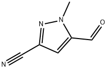 1H-Pyrazole-3-carbonitrile, 5-formyl-1-methyl- Struktur