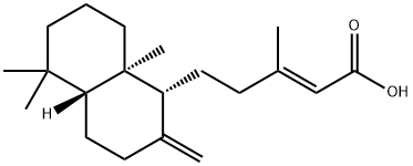 (E)-5-[(1R,4aβ)-Decahydro-5,5,8aα-trimethyl-2-methylenenaphthalene-1-yl]-3-methyl-2-pentenoic acid Struktur