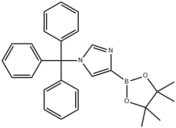 1H-Imidazole, 4-(4,4,5,5-tetramethyl-1,3,2-dioxaborolan-2-yl)-1-(triphenylmethyl)- Struktur