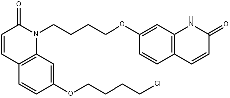 7-(4-chlorobutoxy)-1-{4-[(2-oxo-1,2-dihydroquinolin-7-yl)oxy]butyl}-1,2-dihydroquinolin-2-one Struktur