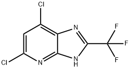 3H-Imidazo[4,5-b]pyridine, 5,7-dichloro-2-(trifluoromethyl)- Struktur