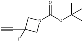 1-Azetidinecarboxylic acid, 3-ethynyl-3-fluoro-, 1,1-dimethylethyl ester Struktur