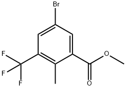 methyl 5-bromo-2-methyl-3-(trifluoromethyl)benzoate Struktur