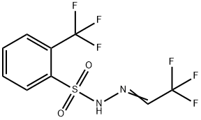 Benzenesulfonic acid, 2-(trifluoromethyl)-, 2-(2,2,2-trifluoroethylidene)hydrazide Struktur