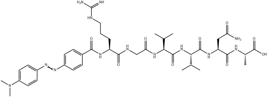 DABCYL-ARG-GLY-VAL-VAL-ASN-ALA-OH Struktur