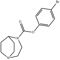 1,4-Diazabicyclo[3.2.2]nonane-4-carboxylic acid, 4-bromophenyl ester Struktur