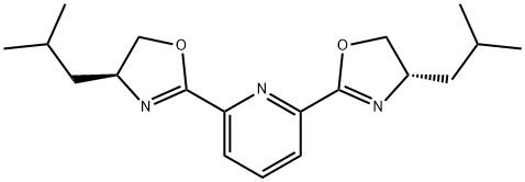 Pyridine, 2,6-bis[(4S)-4,5-dihydro-4-(2-methylpropyl)-2-oxazolyl]- Struktur