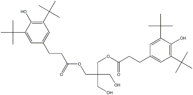 Benzenepropanoic acid, 3,5-bis(1,1-dimethylethyl)-4-hydroxy-, 1,1'-[2,2-bis(hydroxymethyl)-1,3-propanediyl] ester Struktur