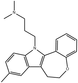 6,7-Dihydro-9-methyl-N,N-dimethyl-12H-[1]benzoxepino[5,4-b]indole-12-propan-1-amine Struktur