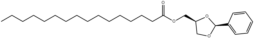 rel-Palmitic acid [(2S*)-2α*-phenyl-1,3-dioxolane]-4α*-ylmethyl ester Struktur