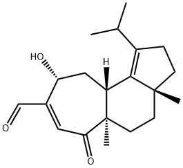 (3aR)-2,3,3a,4,5,5a,6,9,10,10aβ-Decahydro-9α-hydroxy-3a,5aα-dimethyl-1-isopropyl-6-oxocyclohept[e]indene-8-carbaldehyde Struktur