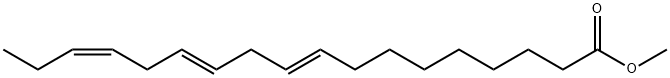 9,12,15-Octadecatrienoic acid, methyl ester, (9E,12E,15Z)- Struktur