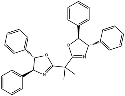 Oxazole, 2,2'-(1-methylethylidene)bis[4,5-dihydro-4,5-diphenyl-, (4S,4'S,5S,5'S)- Struktur