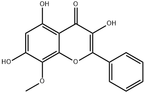 3,5,7-Trihydroxy-8-methoxyflavone Struktur