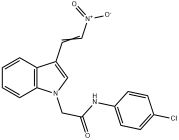 1H-Indole-1-acetamide,N-(4-chlorophenyl)-3-(2-nitroethenyl)-(9CI) Struktur