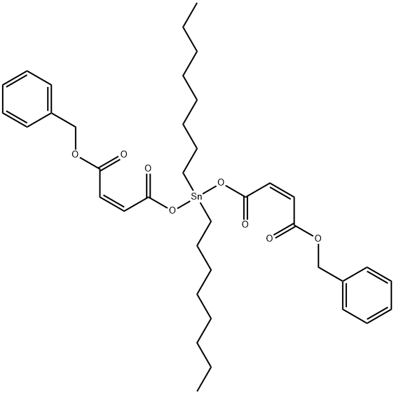 7,9-Trioxa-8-stannatrideca-4,11-dien-13-oic acid, 8,8-dioctyl-3,6,10-trioxo-1-phenyl-, phenylmethyl 2 Struktur