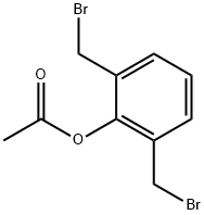 Phenol, 2,6-bis(bromomethyl)-, 1-acetate Struktur