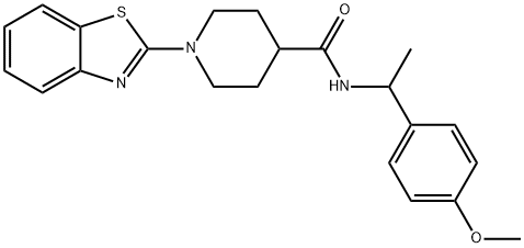 4-Piperidinecarboxamide,1-(2-benzothiazolyl)-N-[1-(4-methoxyphenyl)ethyl]-(9CI) Struktur